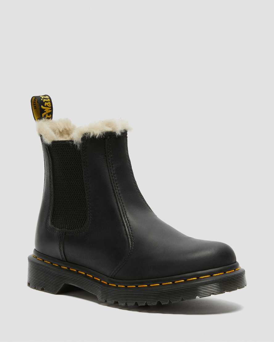 Dr. Martens 2976 Faux Fur Lined Naisten Chelsea Nilkkurit - Mustat Nilkkurit [625-FUHKYL]